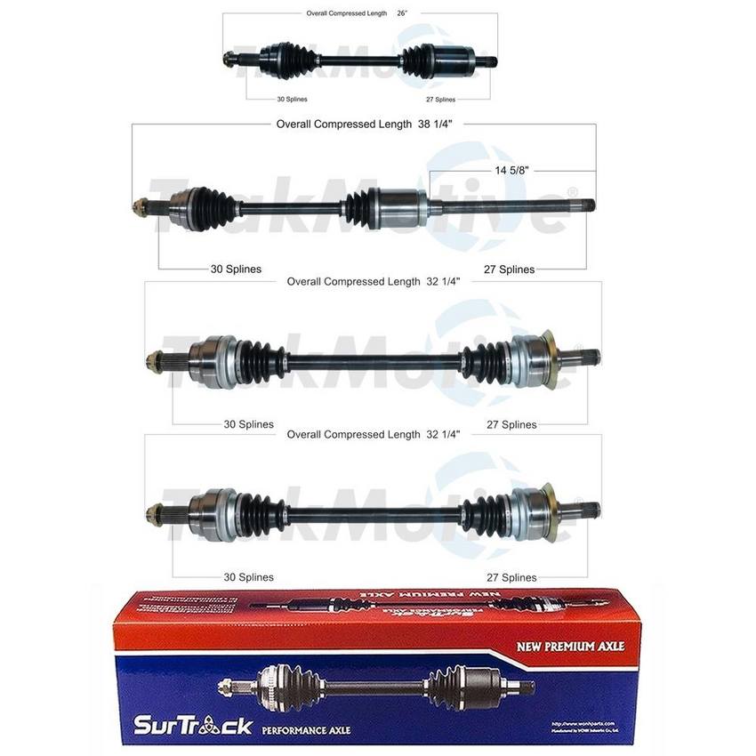 BMW CV Axle Shaft Kit - Front and Rear 33208609838 - Aftermarket 3991533KIT